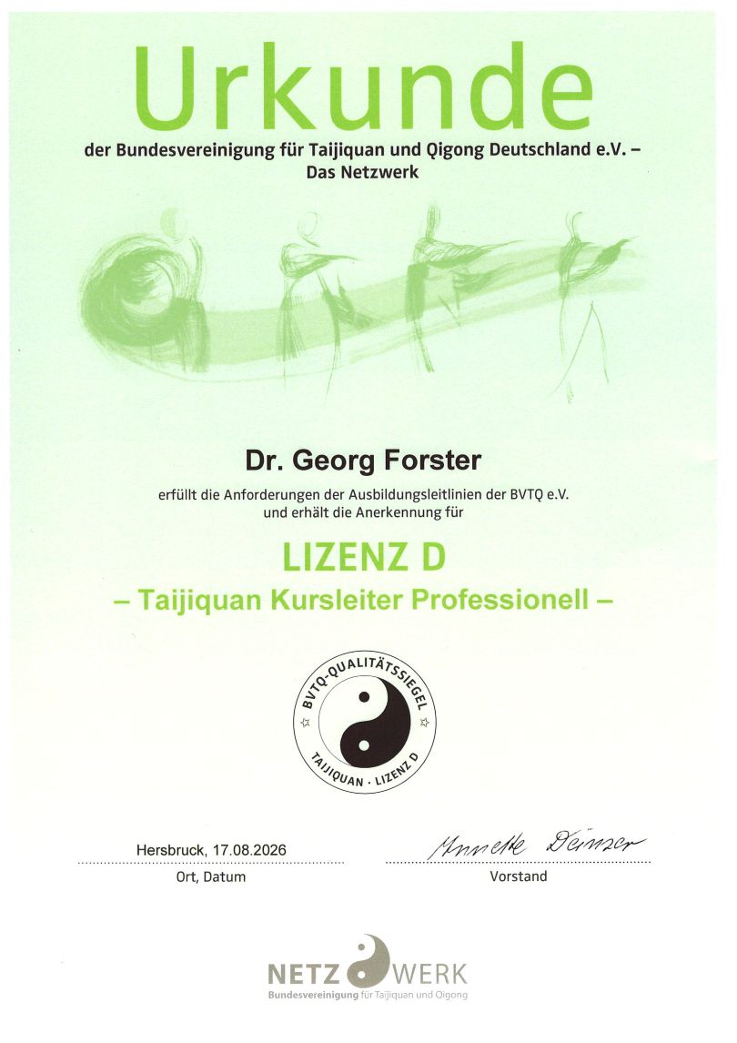 Taijiquan Lizenz D